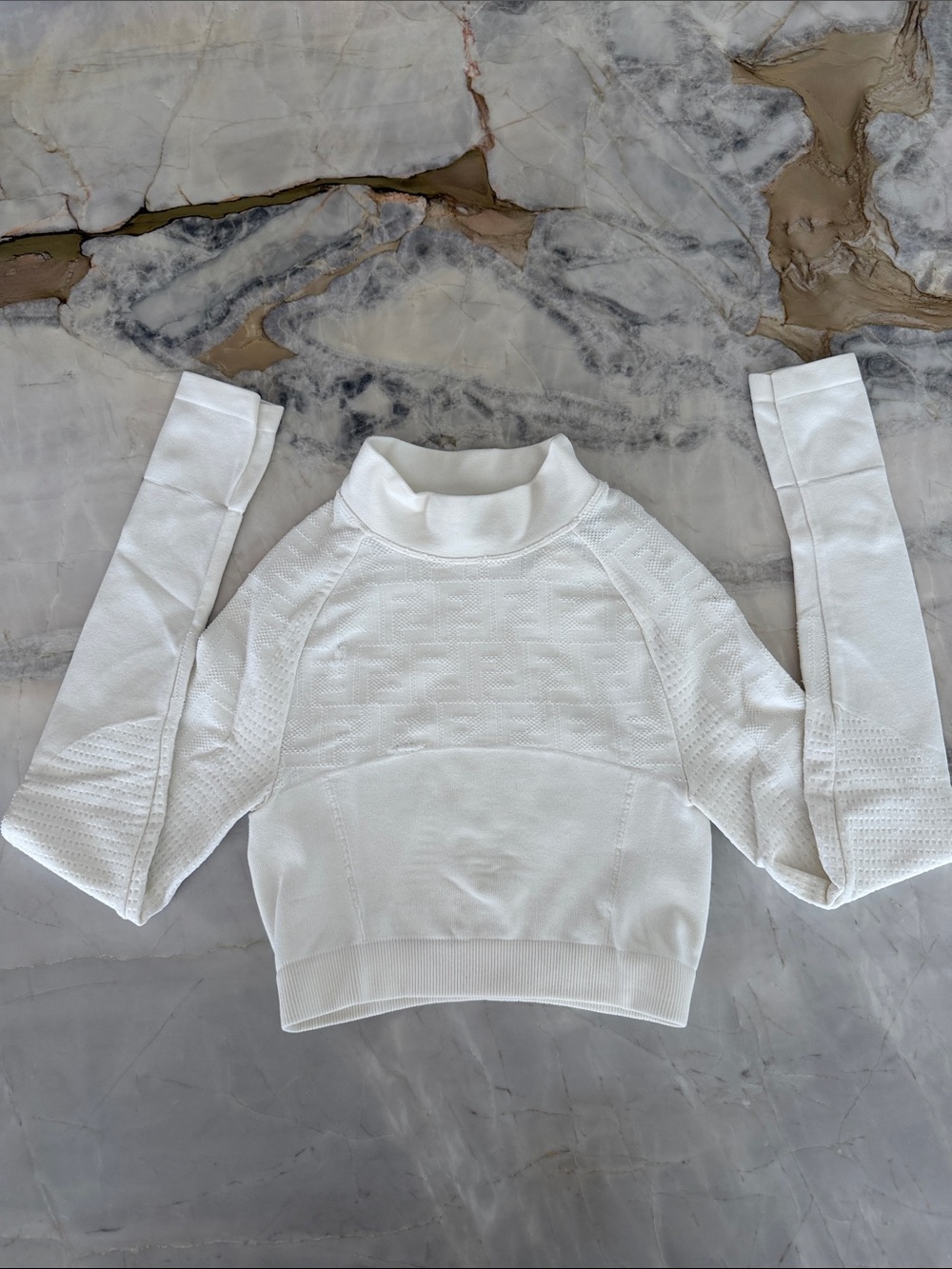 White fendi crop top